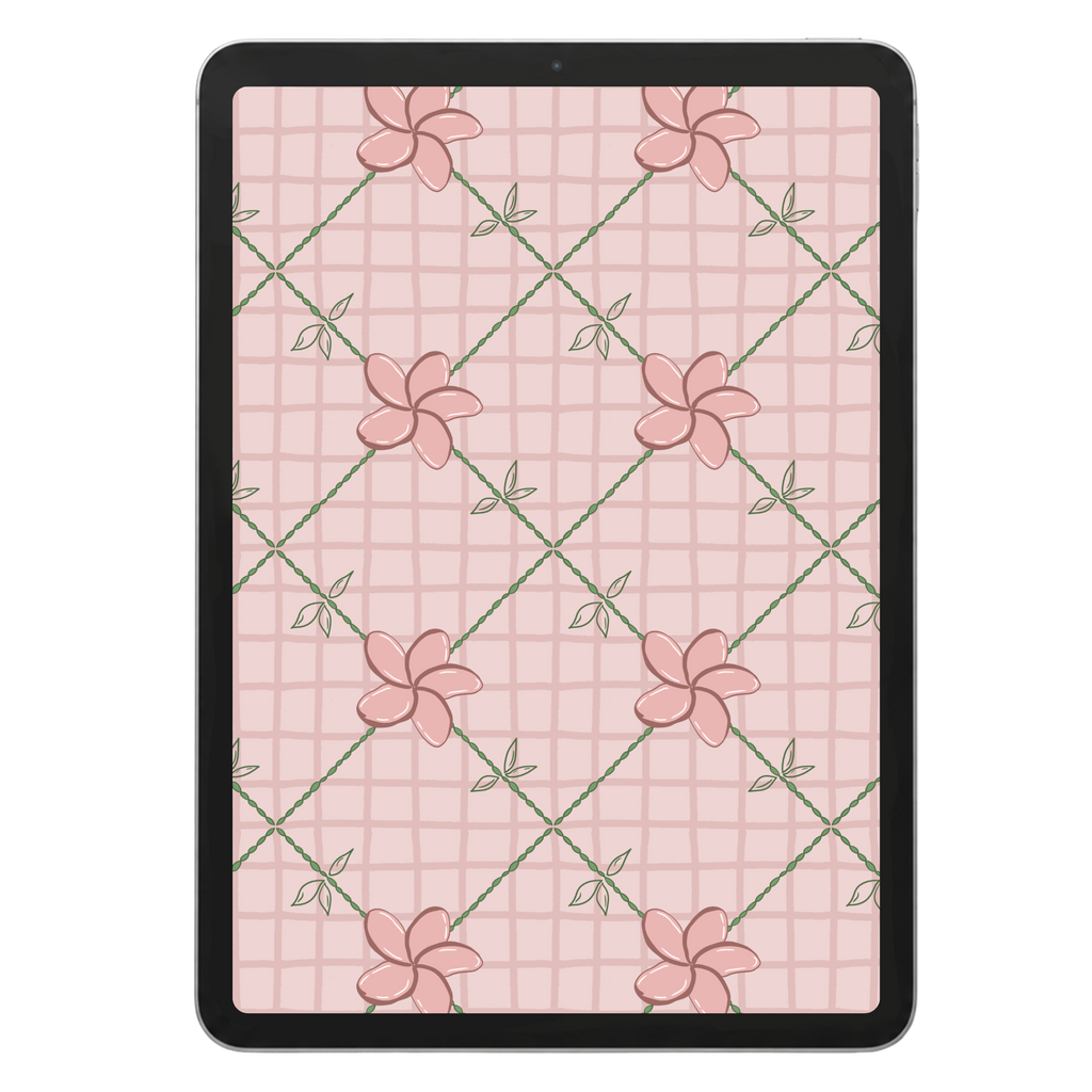 Plumeria Line Repeat Surface Pattern #1580