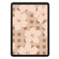 Gingham Puakenikeni Plumeria Surface Pattern #1233