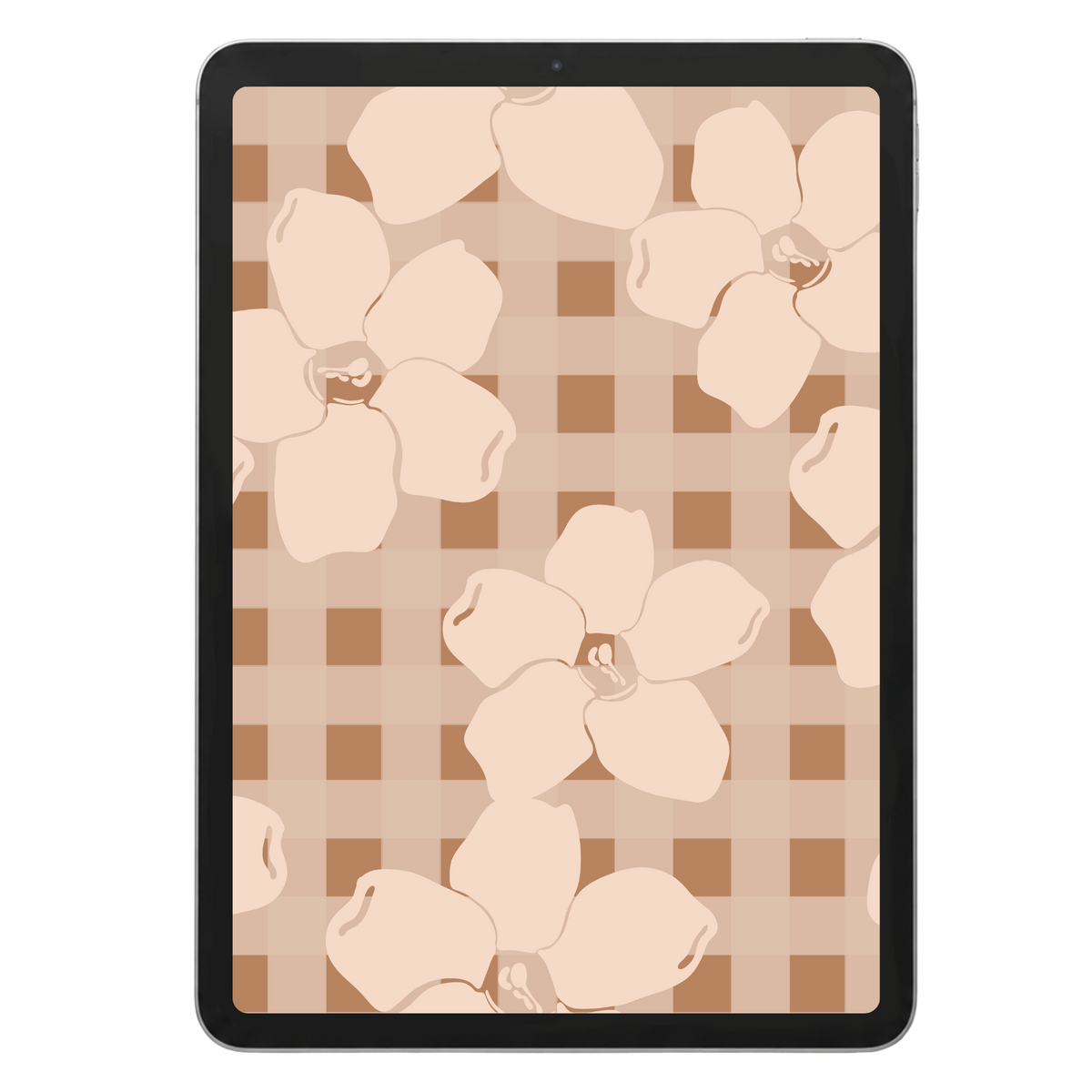Gingham Puakenikeni Plumeria Surface Pattern #1233