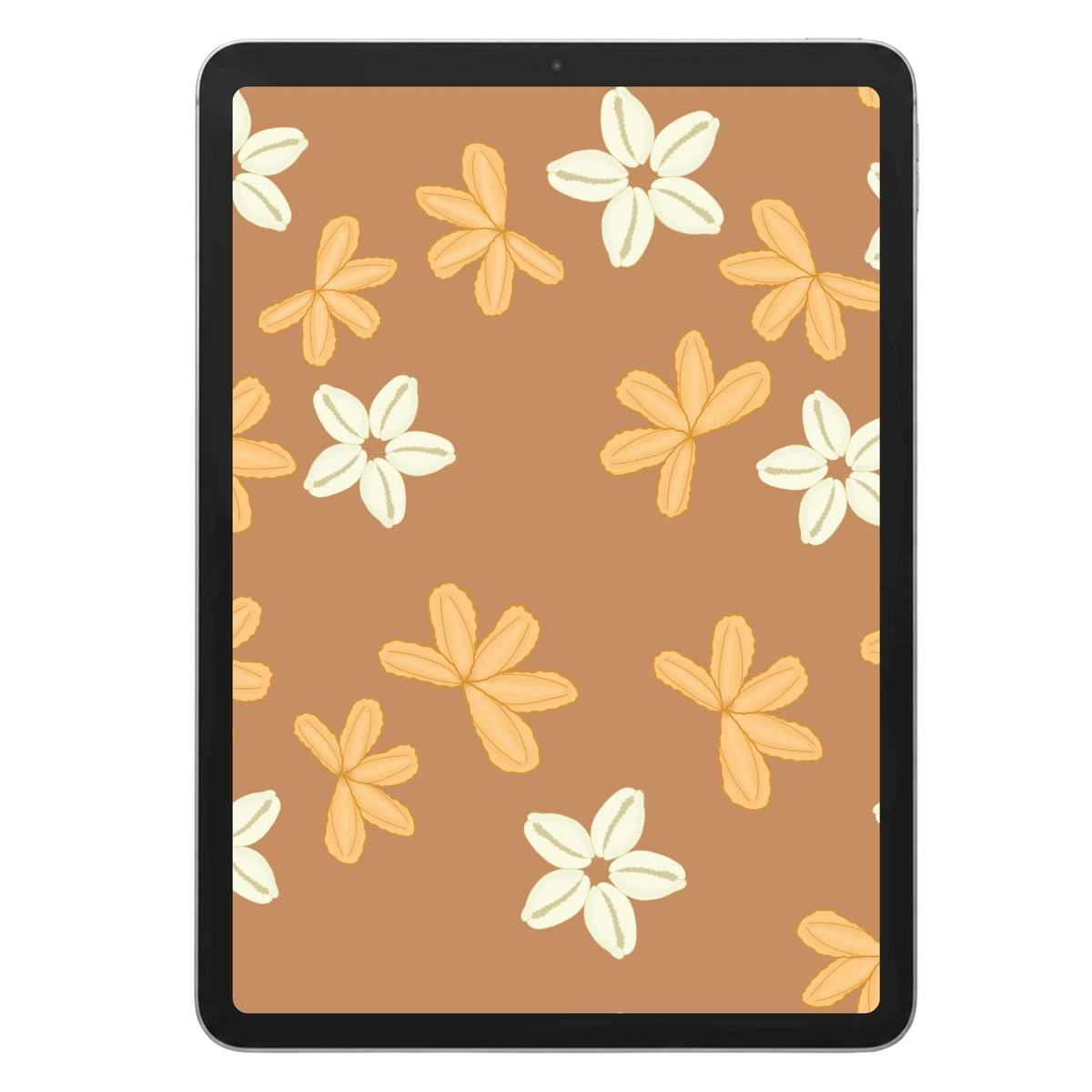 Naupaka Cowrie Blooms Repeat Surface Pattern #1165