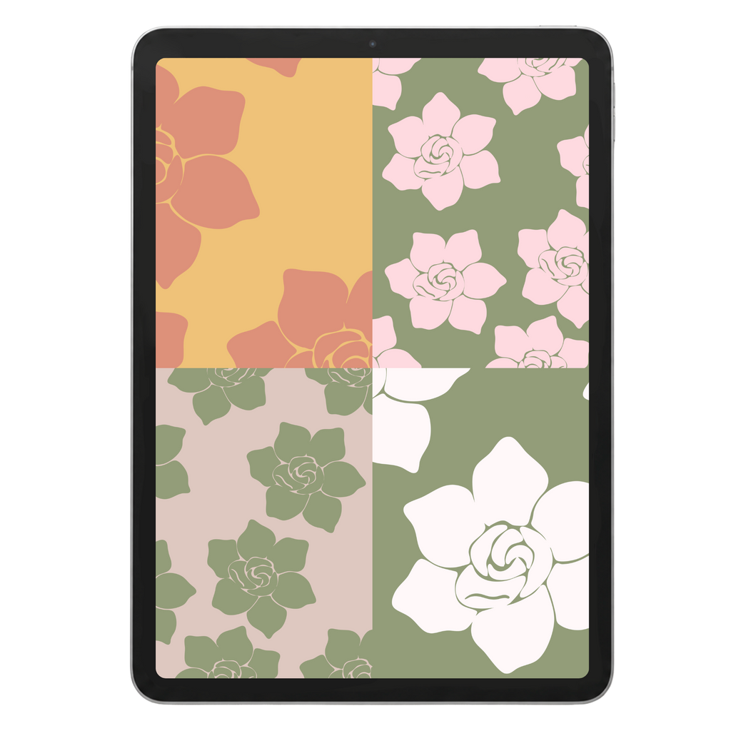 Gardenia Love Repeat Surface Pattern #1217