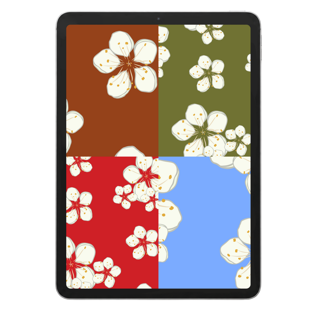 Plum Blossom Repeat Surface Pattern #1564