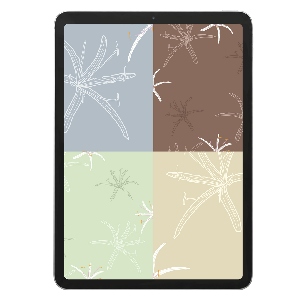 Spider Lily Trio Repeat Surface Pattern #1771