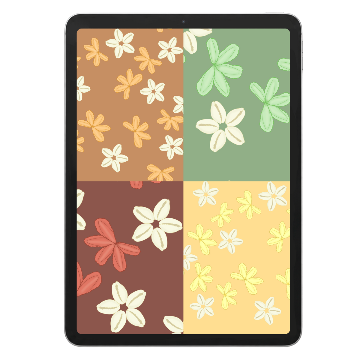 Naupaka Cowrie Blooms Repeat Surface Pattern #1165