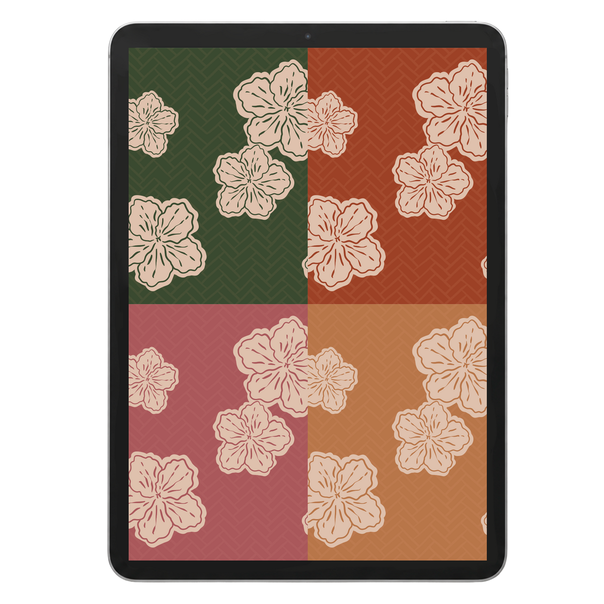 Hibiscus Sunset Repeat Surface Pattern #1340