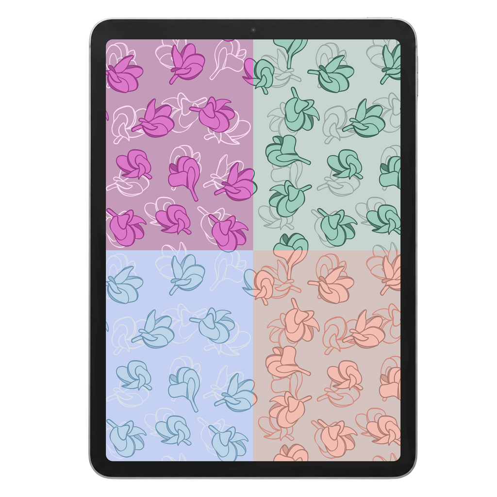 Baby Plumeria Repeat Surface Pattern #1049