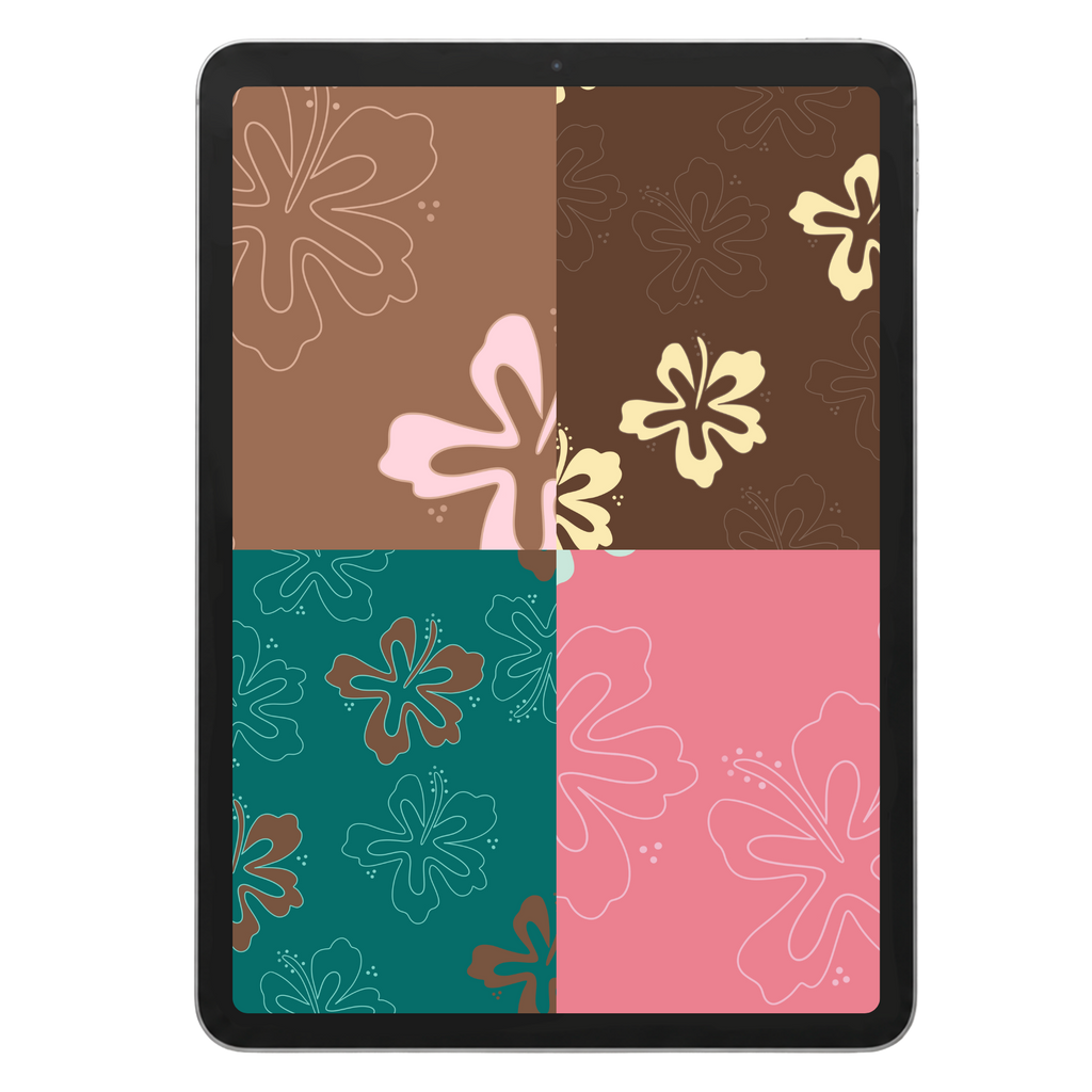 Abstract Hibiscus Repeat Surface Pattern #1014