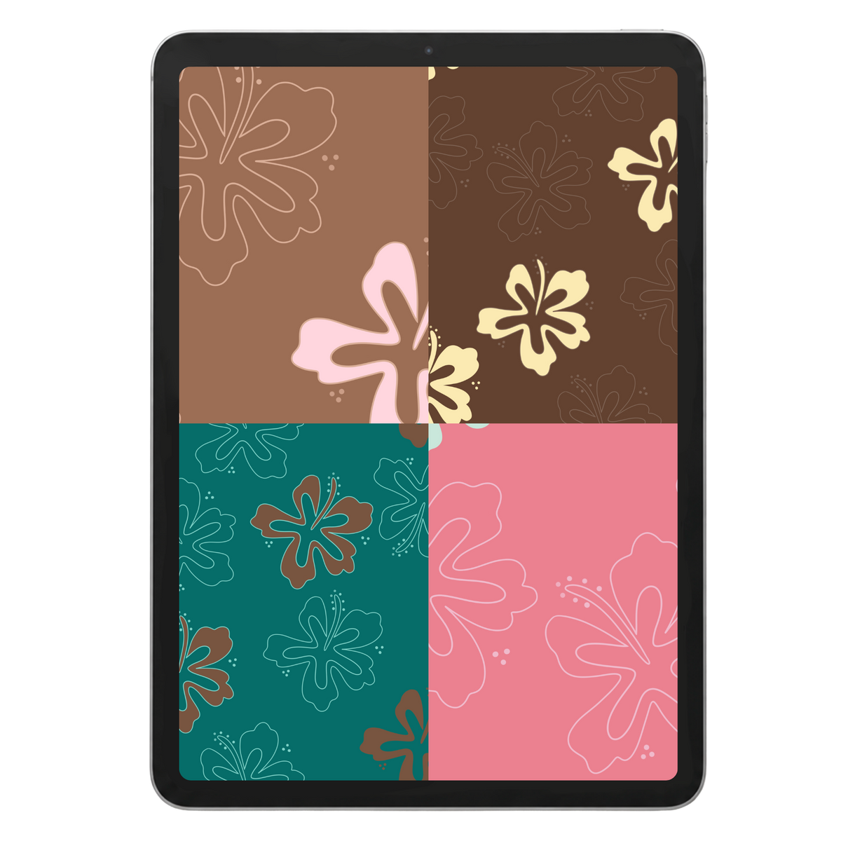 Abstract Hibiscus Repeat Surface Pattern #1014