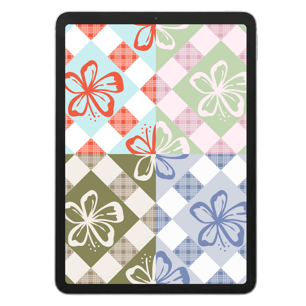 Quirky Hibiscus Repeat Surface Pattern #1644