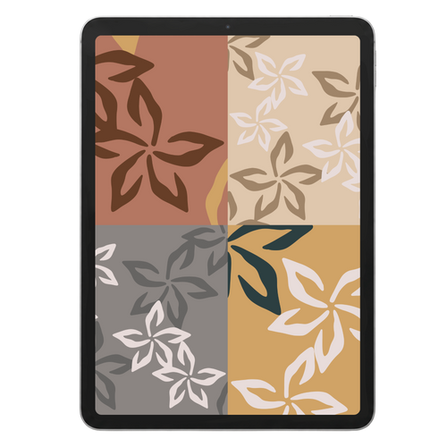Dainty Plumeria Repeat Surface Pattern #1154