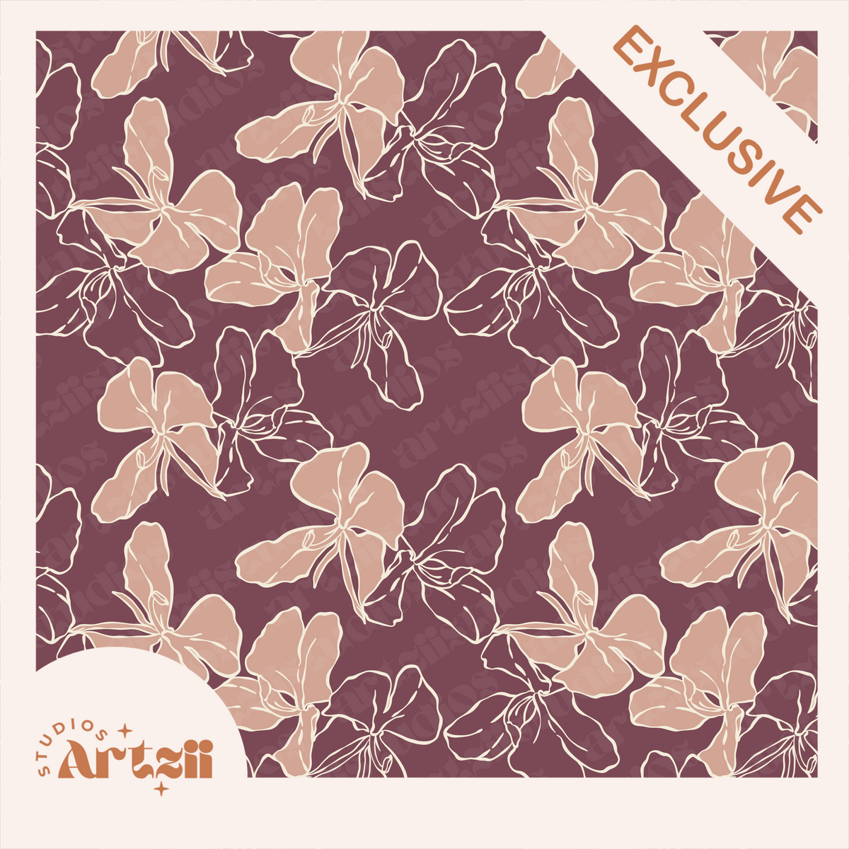 Butterfly Orchid Repeat Surface Pattern #61