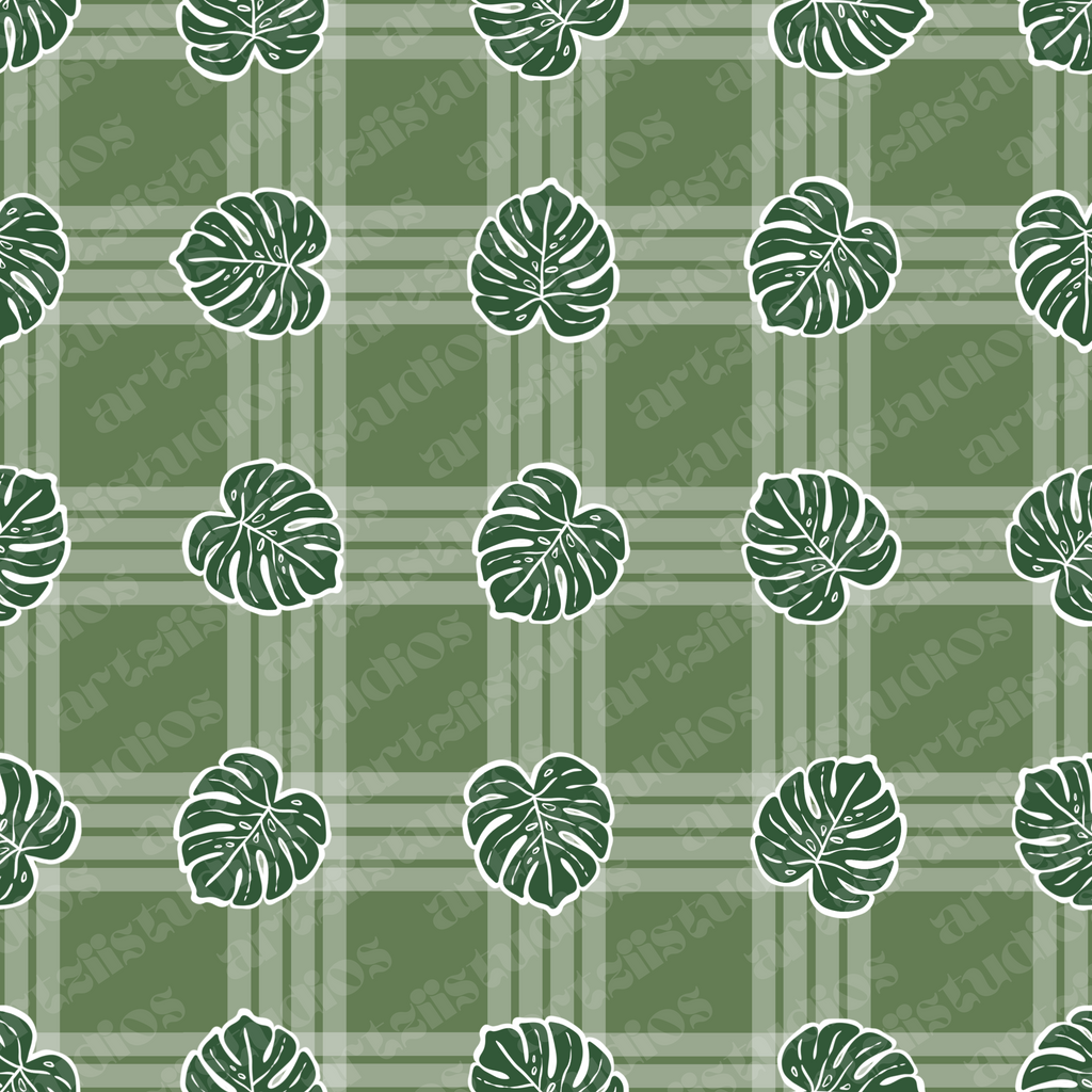 Palaka Monstera Exclusive Surface Pattern for Bangles By Joii