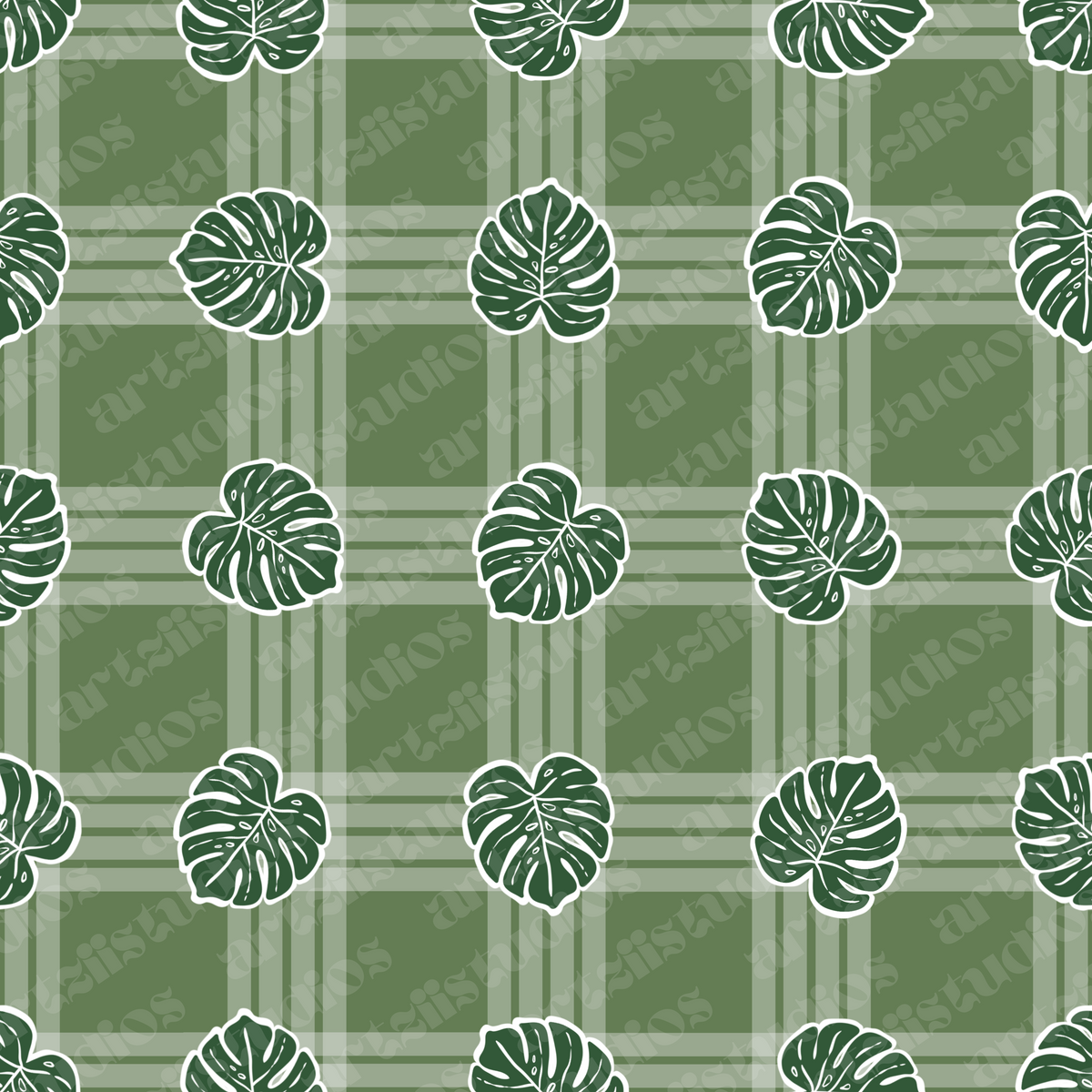 Palaka Monstera Exclusive Surface Pattern for Bangles By Joii
