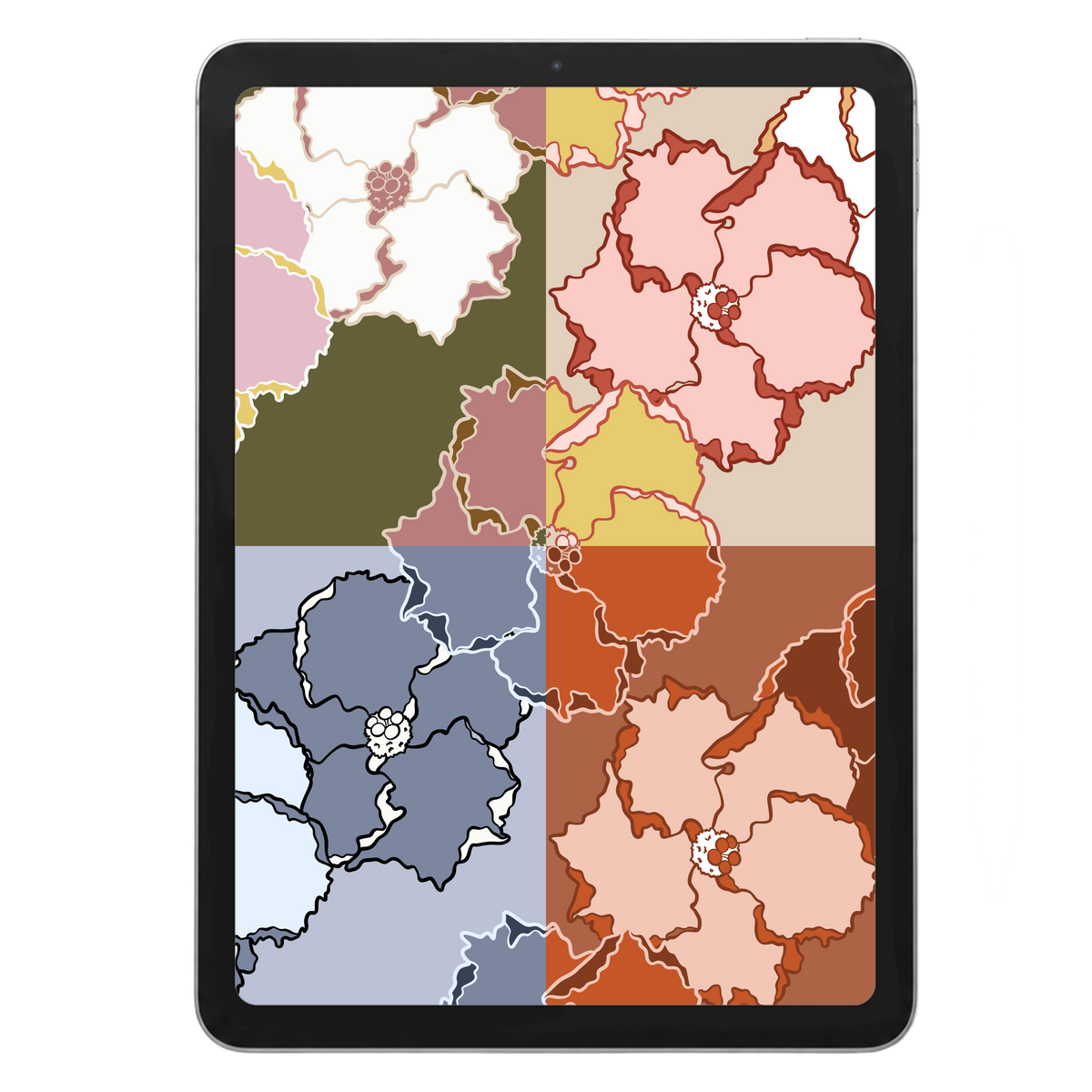 Fun Hibiscus Repeat Surface Pattern #44