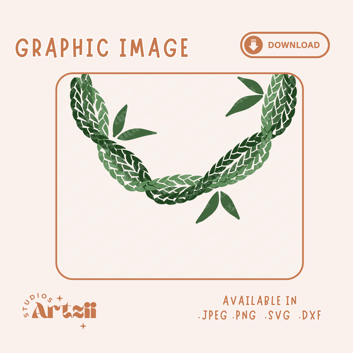 Triple Maile Lei Graphic Image