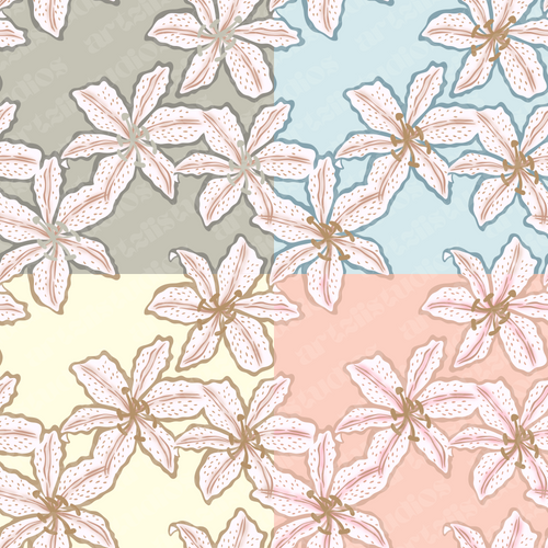 Exclusive Lily Repeat Surface Pattern for KulewaCo.