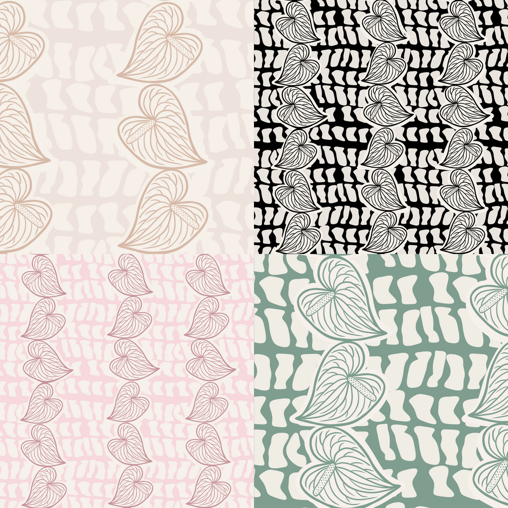 Linear Anthurium Repeat Surface Pattern
