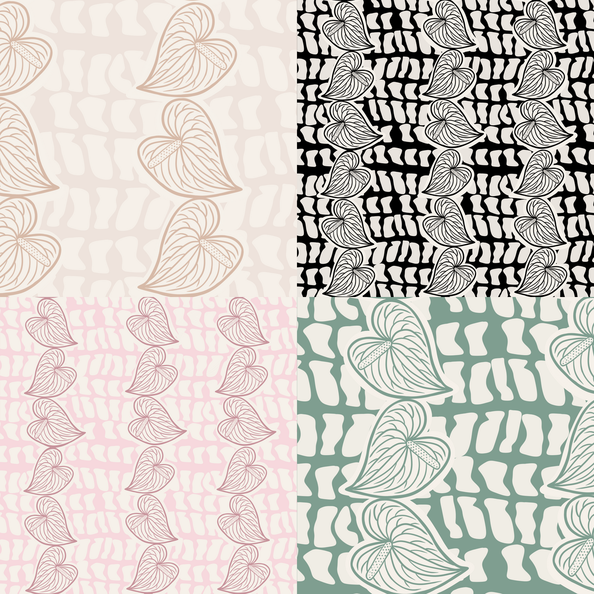 Linear Anthurium Repeat Surface Pattern