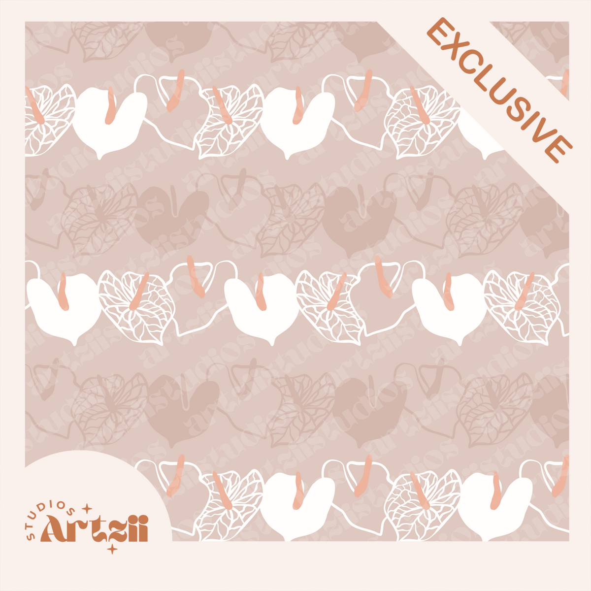 Mini Anthurium Repeat Surface Pattern #77