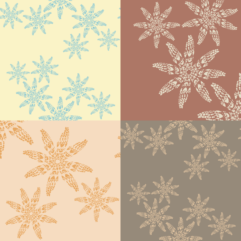 Miter Snowflakes Repeat Surface Pattern