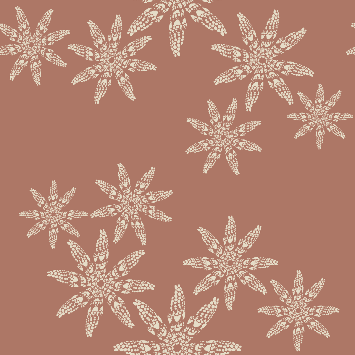 Miter Snowflakes Repeat Surface Pattern