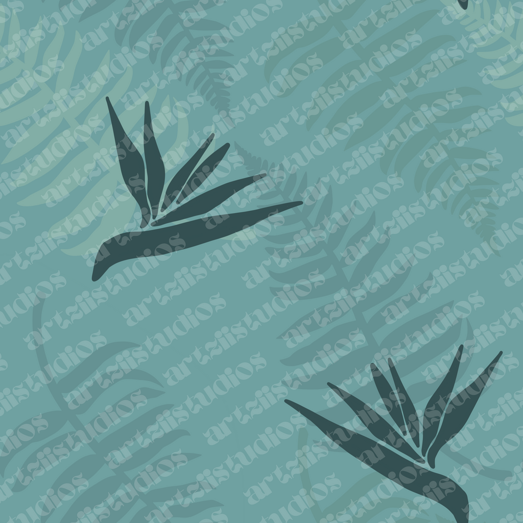 Bird of Paradise Surface Pattern for Kulewaco