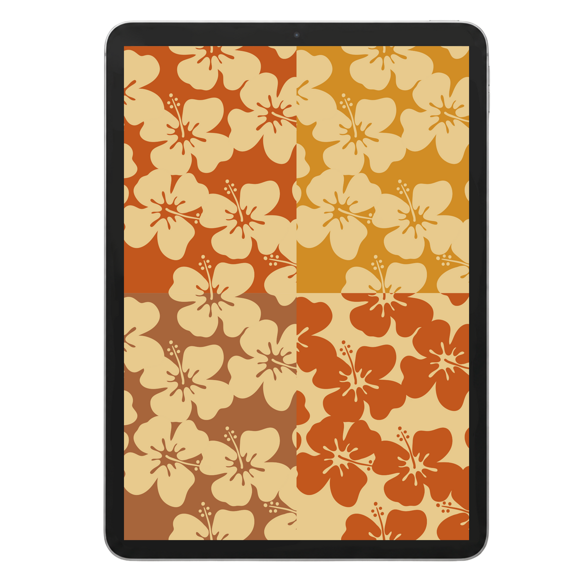 Retro Hibiscus v2 Surface Pattern #1677