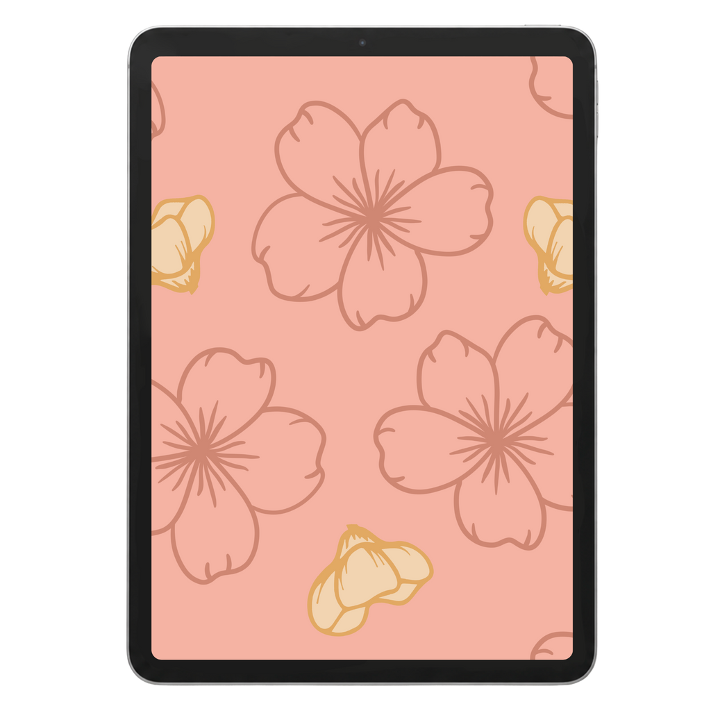 Minimal Cherry Blossom Seamless Pattern $1451