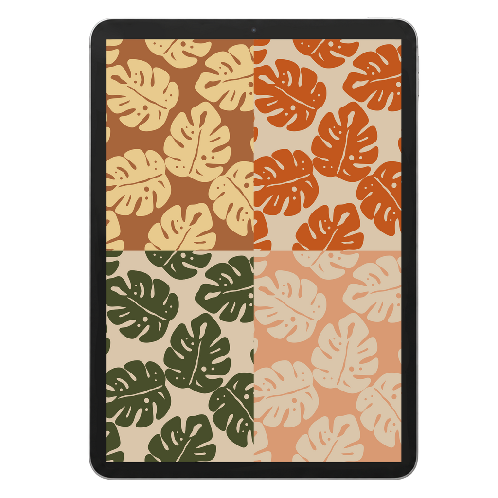 Retro Monsterra Surface Pattern #1688