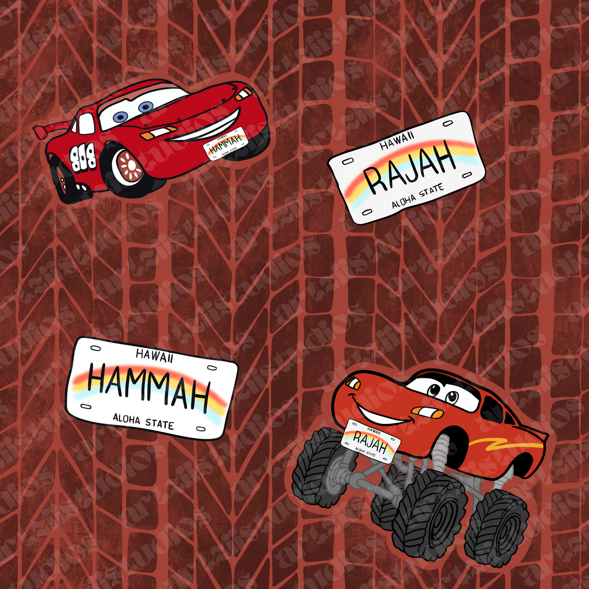 Cars and Lilo Surface Pattern for Kulewaco